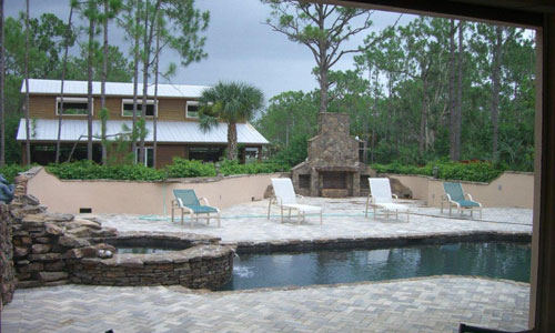 screen with accordion shutters  installation project