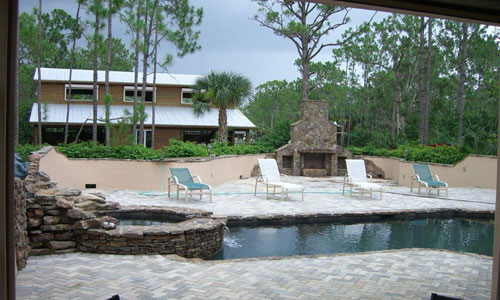 screen with accordion shutters  installation project