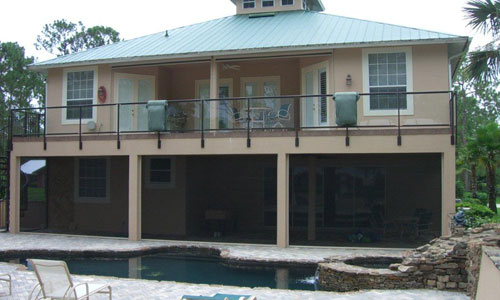 screen with accordion shutters  installation project