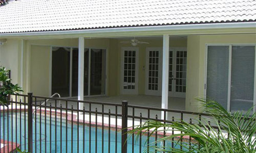 Lanai screen installation project - Spectre of Naples