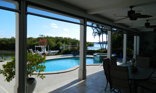 Lanai screen installation project - Spectre of Naples