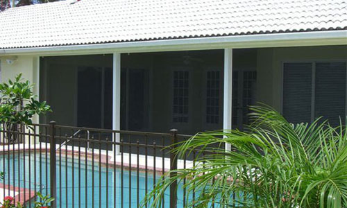 Lanai screen installation project - Spectre of Naples